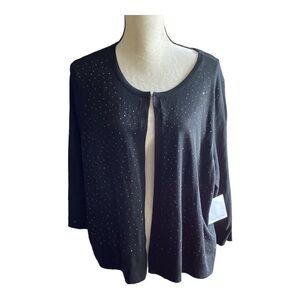 NWT-89TH & MADISON-BLACK SPARKLE SWEATER-SIZE 2X